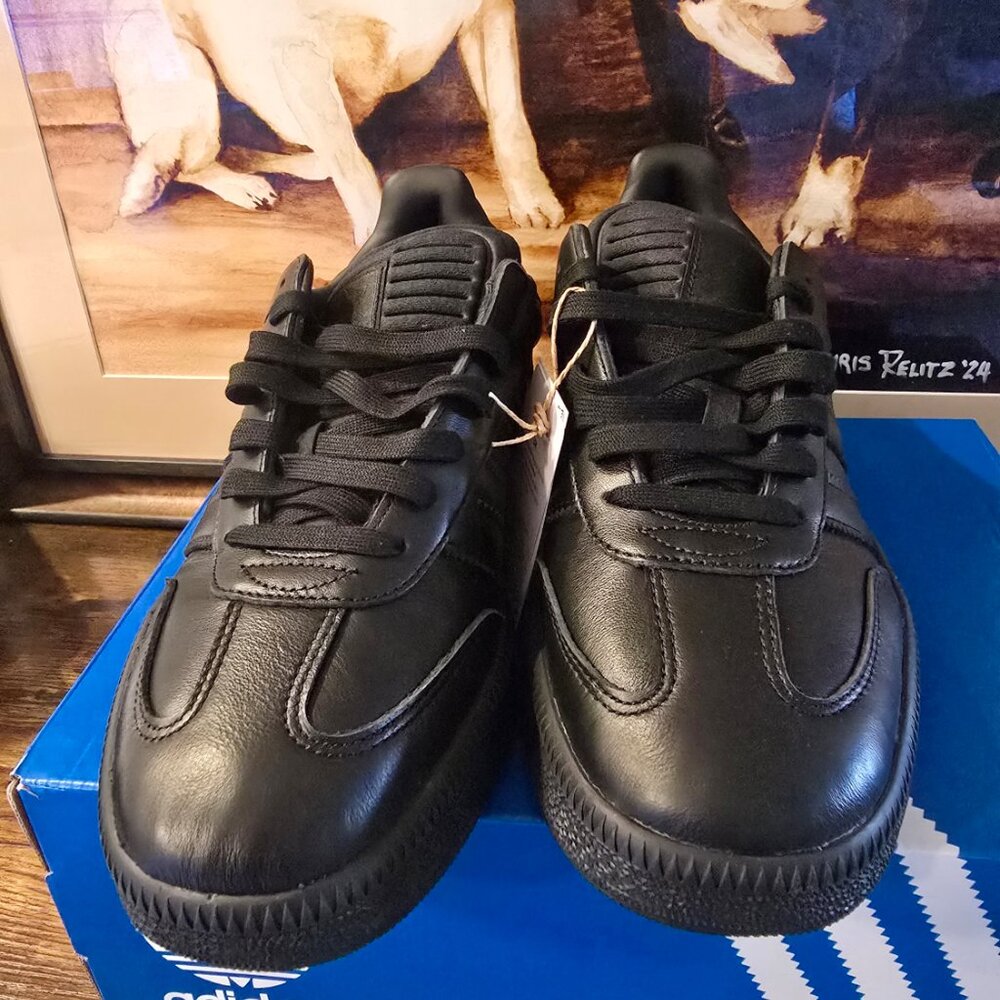Adidas Samba XLG JI3195 Unisex Triple Black Originals Men's Size 10.5 Shoes NEW - Picture 5 of 10
